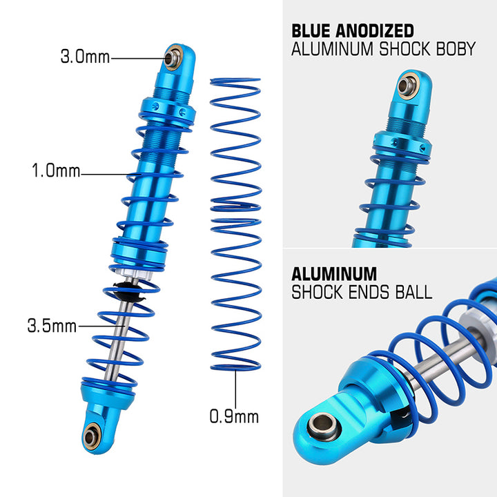 100mm Blue Oil Adjustable Metal Shocks details