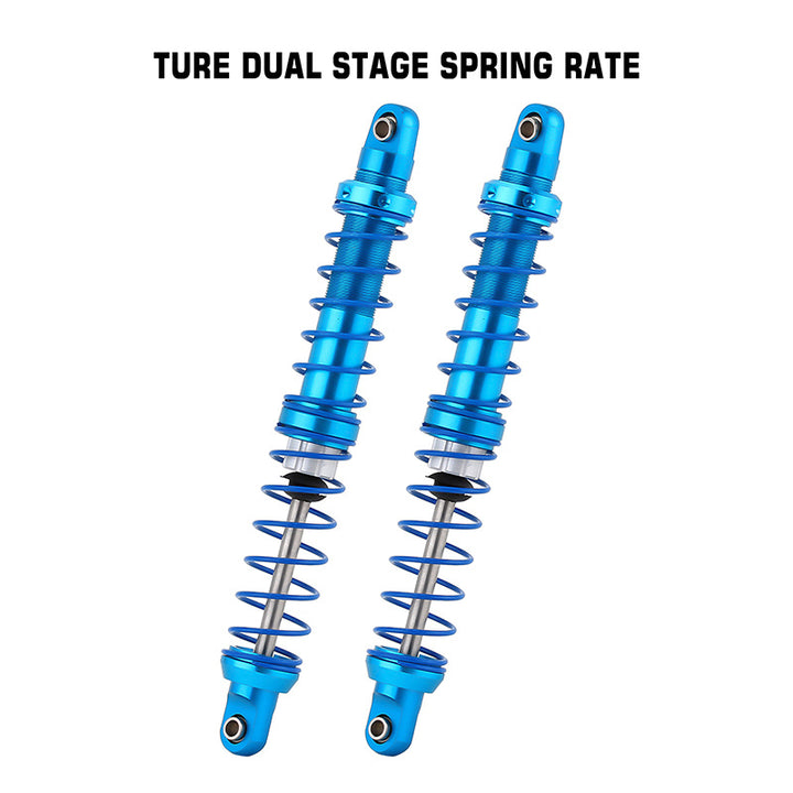 2pcs 110mm Blue Oil Adjustable Metal Shock Absorbers