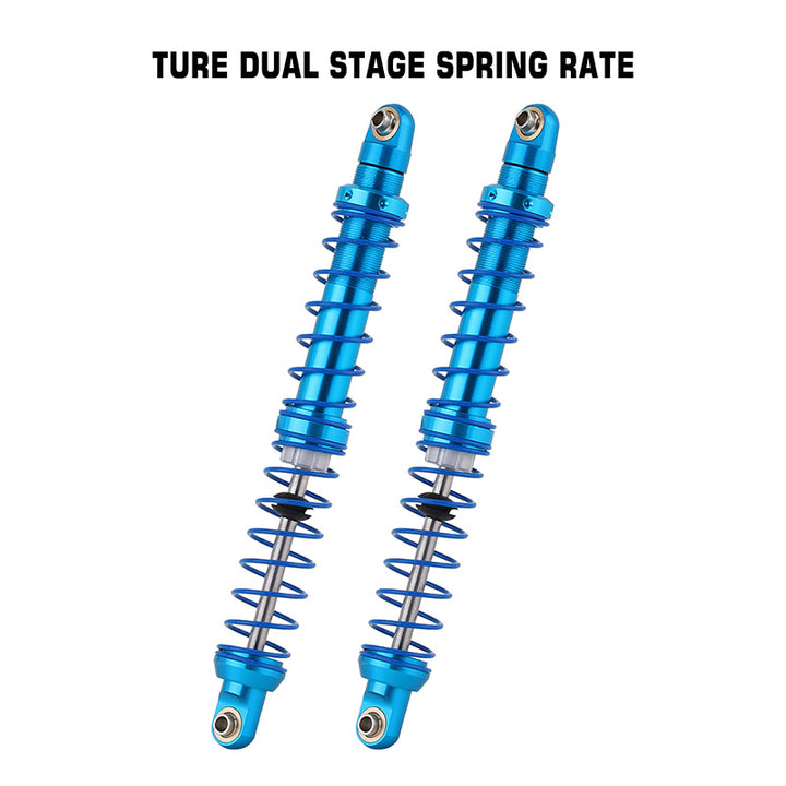 2pcs 120mm Blue Oil Adjustable Metal Shock Absorbers
