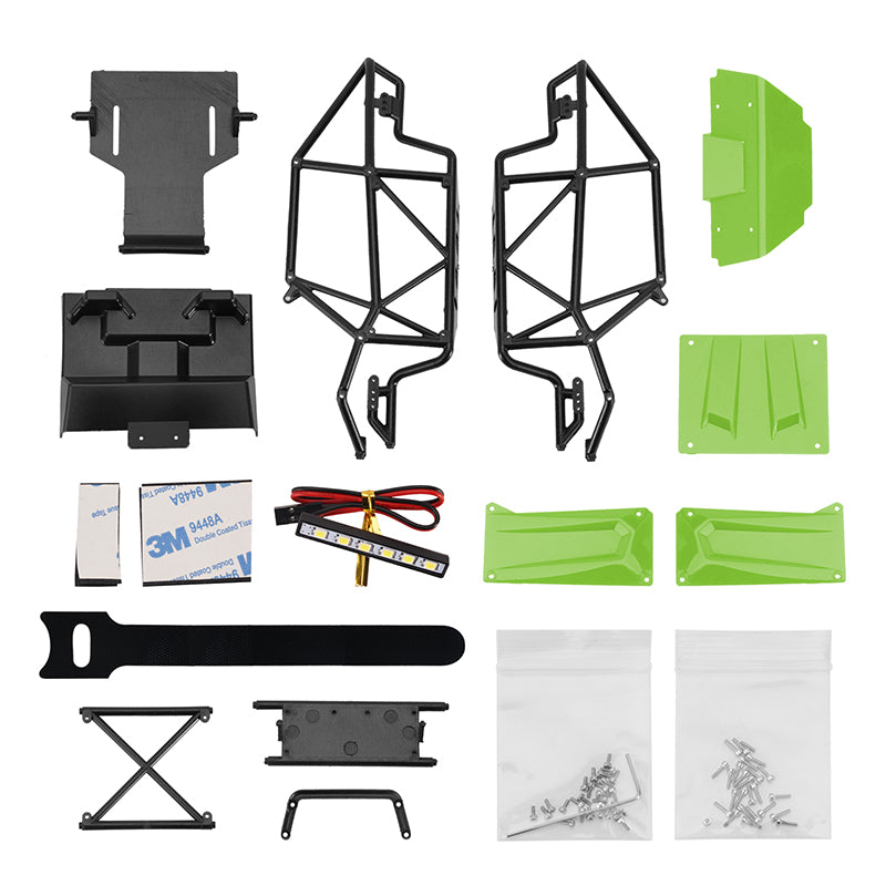 Jaula Antivuelco INJORA Para 1/10 RC Crawler – Compatible Con Axial SCX10 Y SCX10 II 90046 – Color Rojo, Nylon Y Plástico