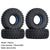 INJORA 4pcs 1.9" Rubber Tires with TPE Dual Stage Foam for 1/10 RC Crawler