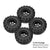 INJORA 1.9" Offset -8.9mm Stamped Wheel Rim Mud Tire Set for 1/10 RC Crawlers (4) (W1948-T1912)