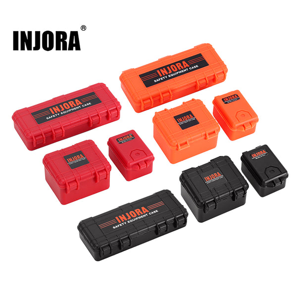 INJORA 3pcs Plastic Storage Boxes Decor Tool, 1/10 Scale Accessories for RC Crawler