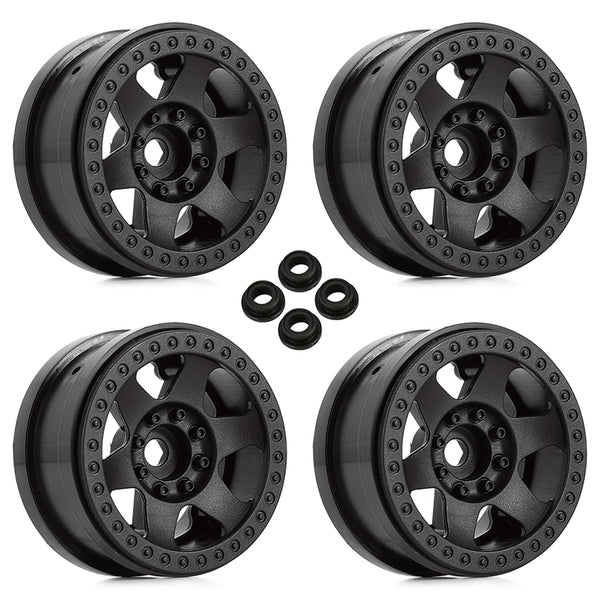 INJORA 4PCS 2.2" 64*35mm Plastic Beadlock Wheel Rims for 1/10 RC Crawler