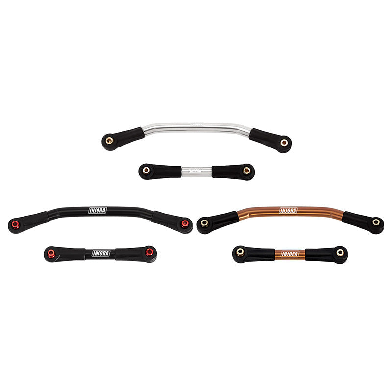 Hobbyfire Aluminum Steering Rod Tie Link Set For SCX24 RC Crawlers – Upgrade For Gladiator, Bronco, C10