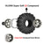 INJORA 1.9" Offset -8.9mm Stamped Wheel Rim Mud Tire Set for 1/10 RC Crawlers (4) (W1948-T1912)