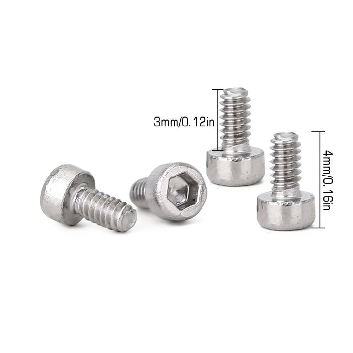 4pcs Hex Socket Screws with size markings