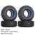 INJORA 4pcs 1.9" Rubber Tires with TPE Dual Stage Foam for 1/10 RC Crawler