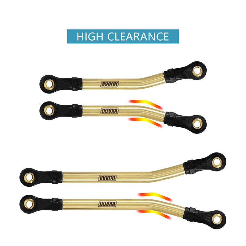 INJORA 8PCS Brass High Clearance Links Set for 1/18 TRX4M Defender Bro