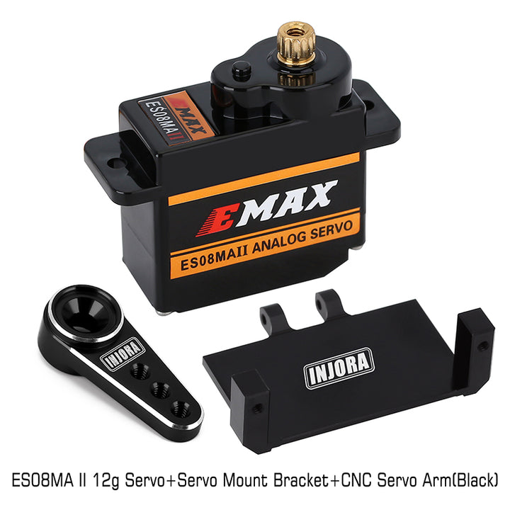 INJORA Emax servo with mount and black arm