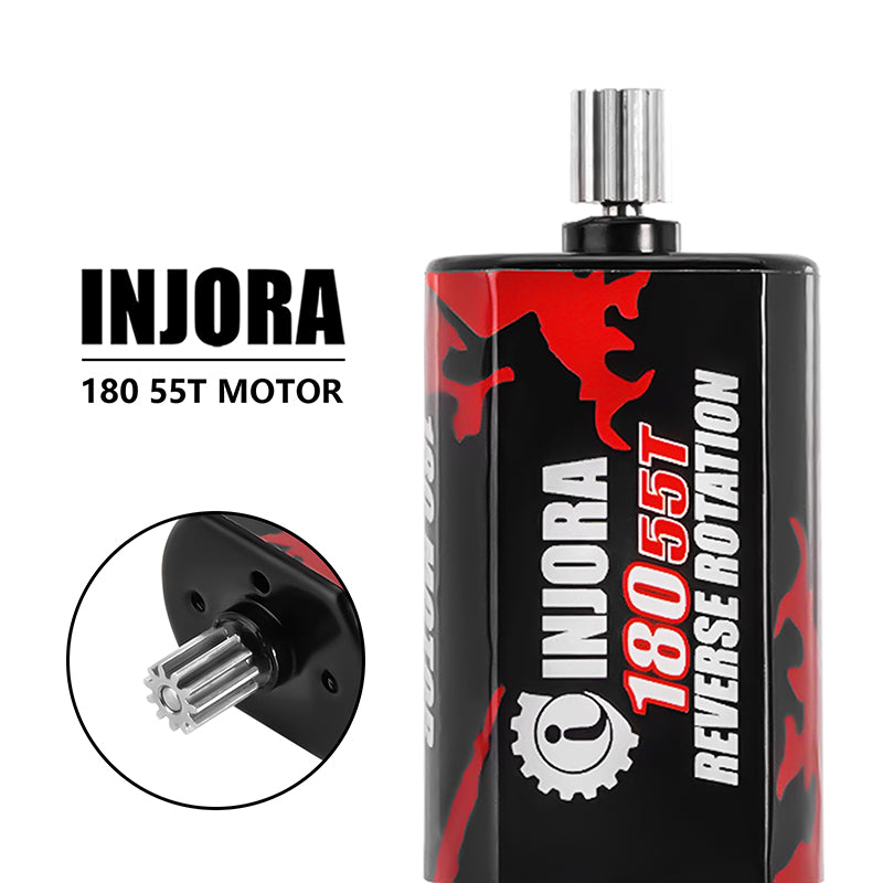 INJORA 180 Brushed 55T Red Motor with Steel Pinion for 1/18 TRX4M (INM