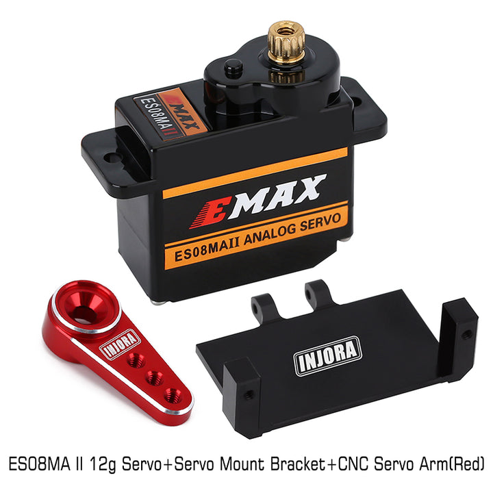 INJORA Emax servo with mount and red arm
