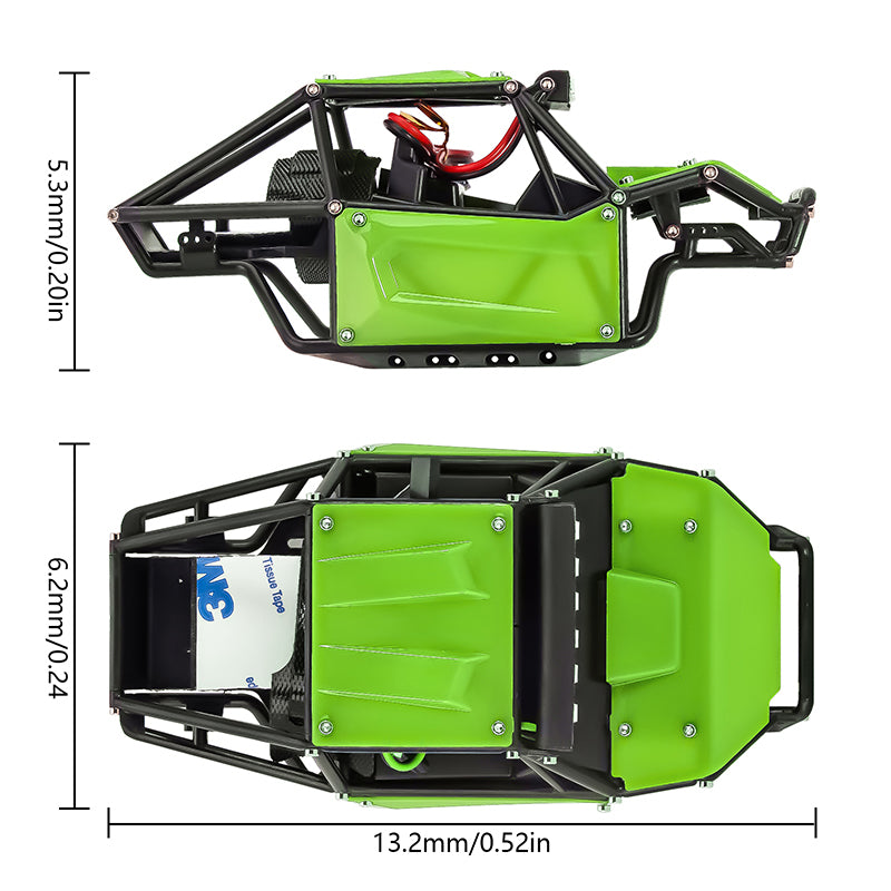 INJORA ロックバギーシャーシ 1/24クローラー アキシャル SCX24系 Amazon.com: INJORA 34g Rock Buggy Body Shell Nylon Chassis