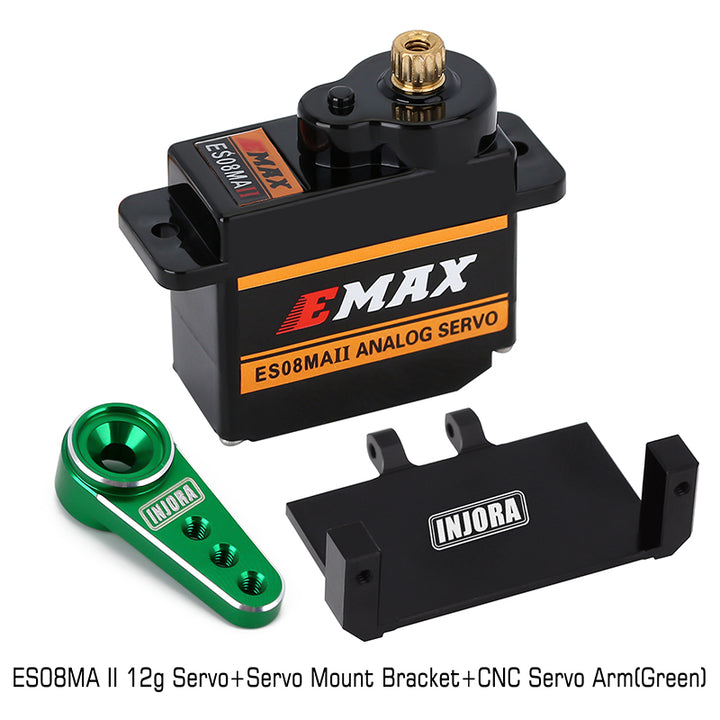 INJORA Emax servo with mount and green arm