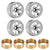 INJORA 4PCS 1.9" 6-spoke Metal Beadlock Wheel Rims for 1/10 RC Crawler