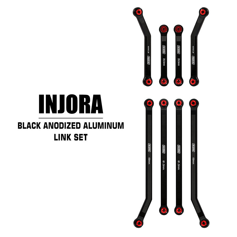 INJORA 8PCS Aluminum High Clearance 4 Links Set for Axial SCX24 Deadbo