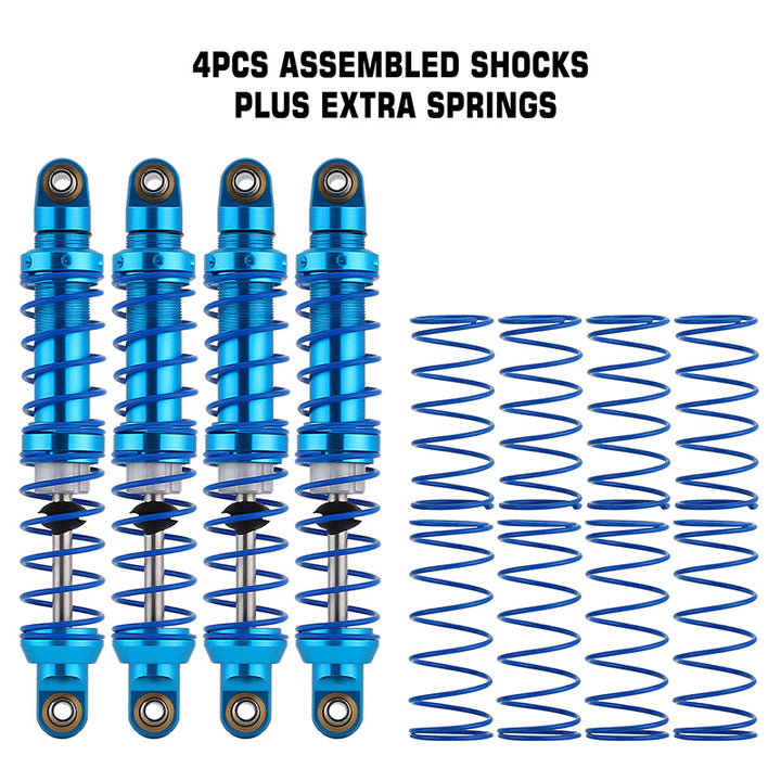4pcs 90mm blue Oil Adjustable Metal Shock Absorbers with 8pcs springs