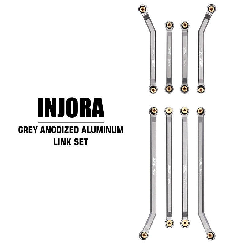 INJORA 8PCS Aluminum High Clearance 4 Links Kit for Axial SCX24 Gladia