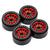 4 pcs Red Beadlock Wheel Rims top