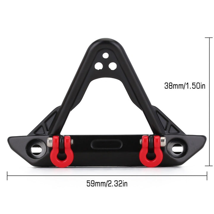 SCX24 Metal Front Bumper front with size markings