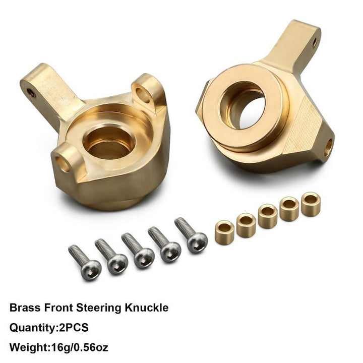 2PCS Brass Front Steering Knuckles, RC Counter Weights for Axial SCX24