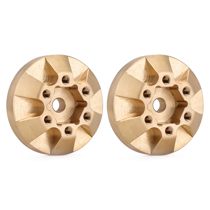 2pcs Brass Wheel Hex Hub front
