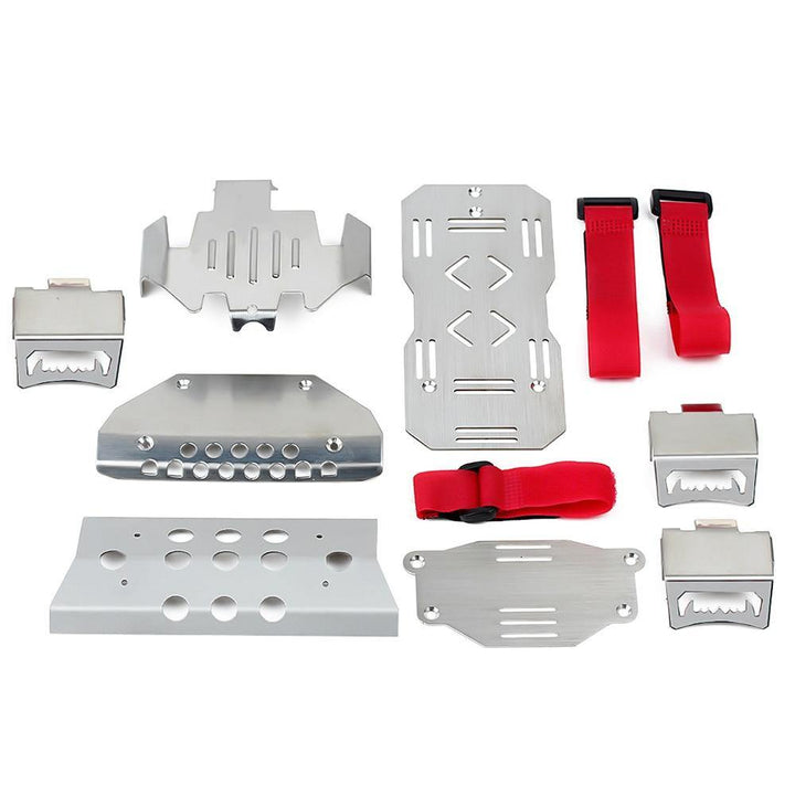 Stainless Steel Chassis Armor Axle Protector Skid Plate for Traxxas TRX-6 G63 - INJORA