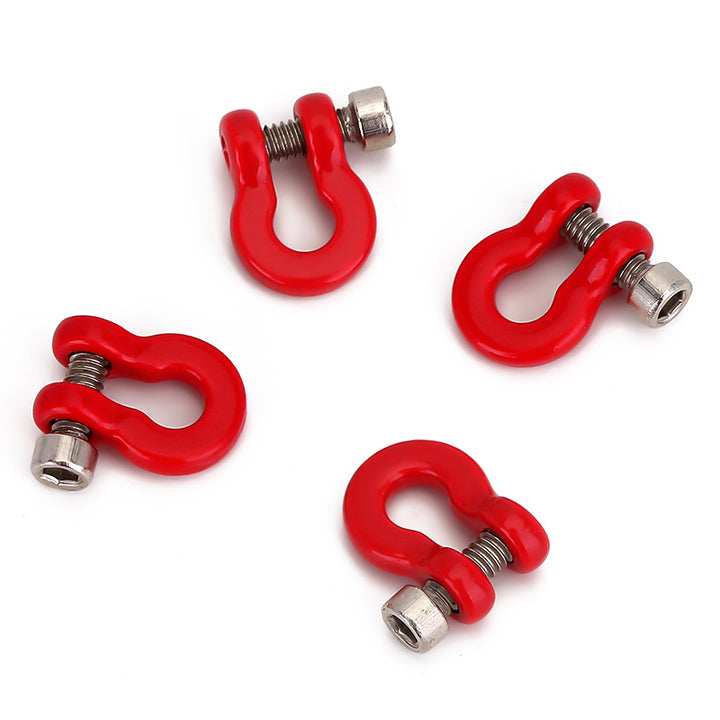 4PCS Red SCX24 Metal Bumper D-rings top
