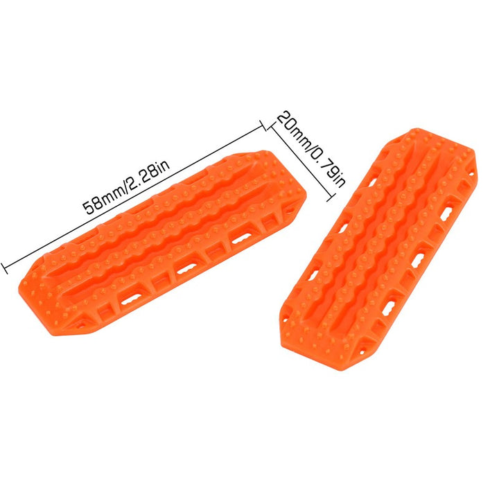 2 pcs Mini Orange Plastic Sand Ladder Boards with Dimensions Marking