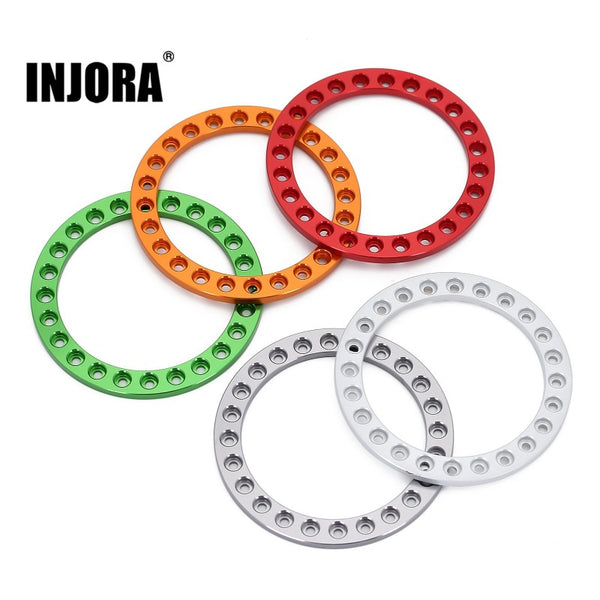 [Clearance Sale]INJORA 4PCS CNC Aluminum Wheel Outer Beadlock Rings for 1.9" Wheel Rims