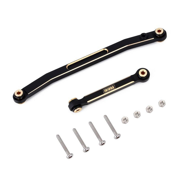 INJORA Black Brass Steering Links with scews
