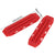 2PCS Mini Red Plastic Sand Ladder Recovery Boards with size markings