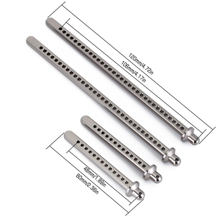 2 long and 2 short rc crawler Extended Body Posts with size markings
