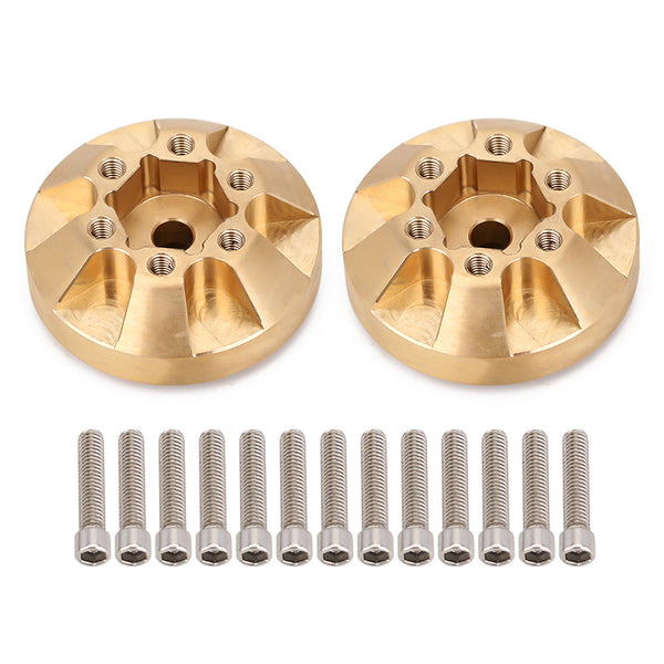 2pcs Brass Wheel Hex Hub For and 13pcs screws