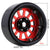 12-Spokes Red Beadlock Wheel Rim back with size markings