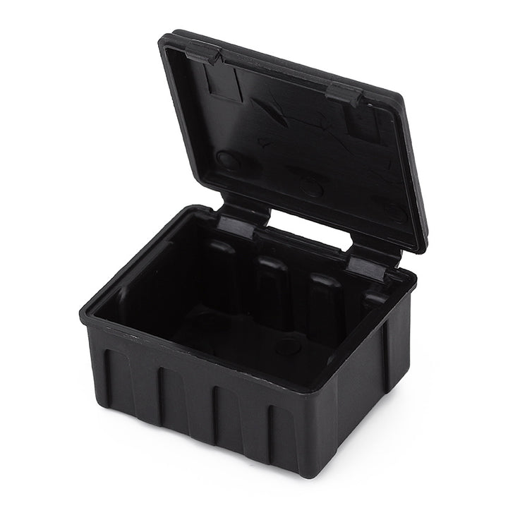 Mini Black Plastic Luggage Storage Box opened