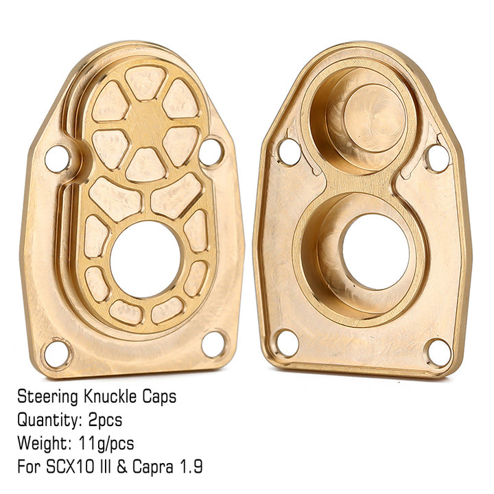 2pcs Brass Portal Steering Knuckles with markings