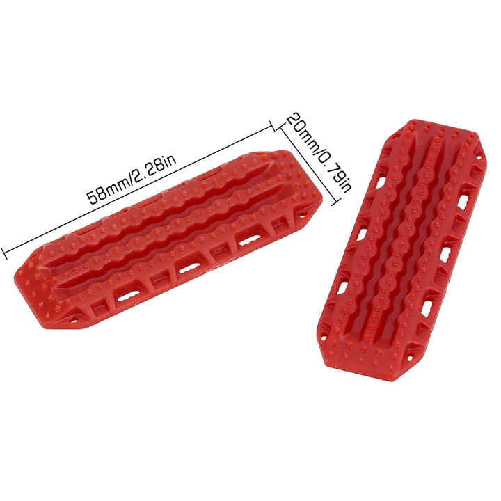 2 pcs Red Plastic Sand Ladder Boards with Dimensions Marking