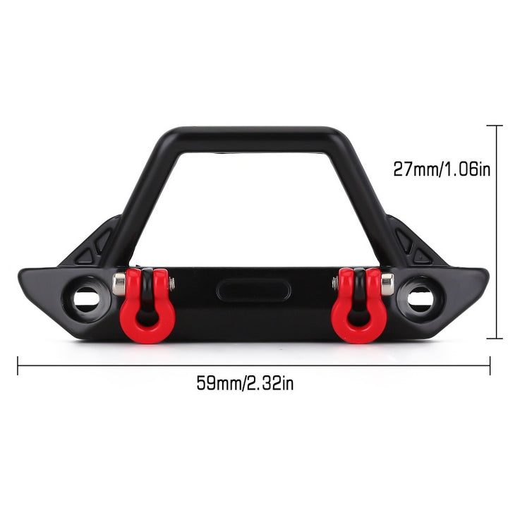 SCX24 Metal Front Bumper front with size markings