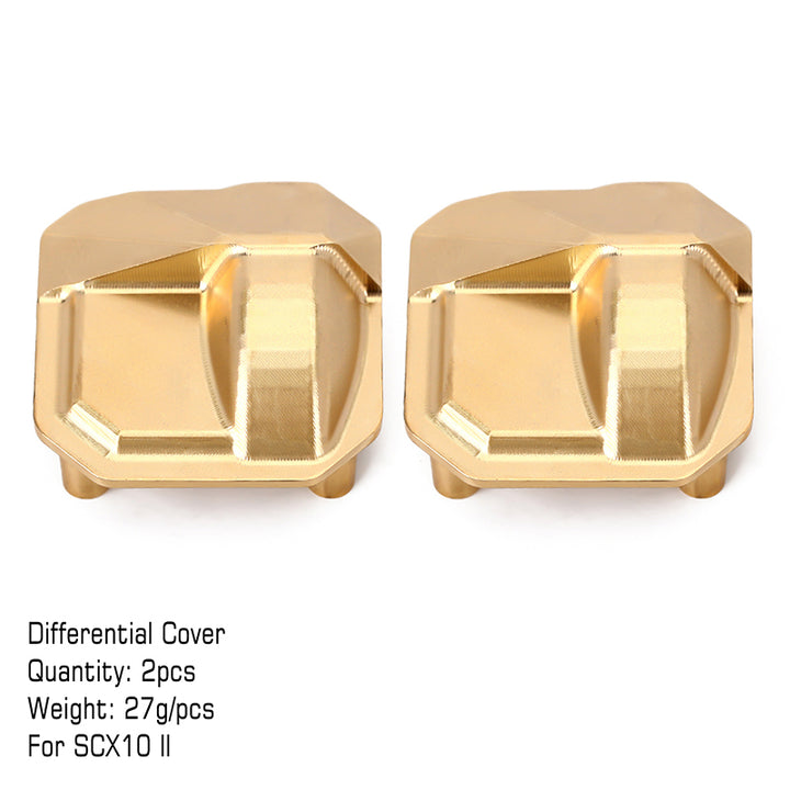 2PCS Brass Differential Axle Cover with markings