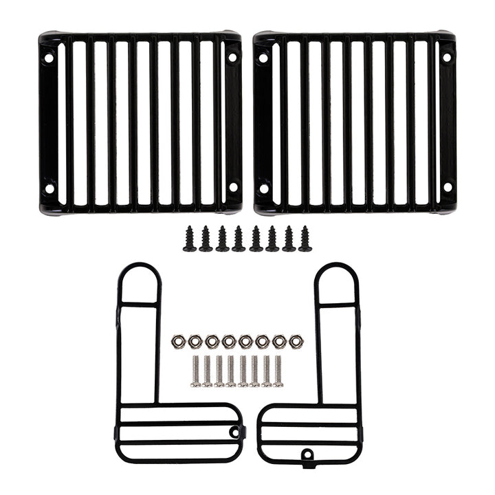 Metal Front Rear Light Cover Protective Shell KIT
