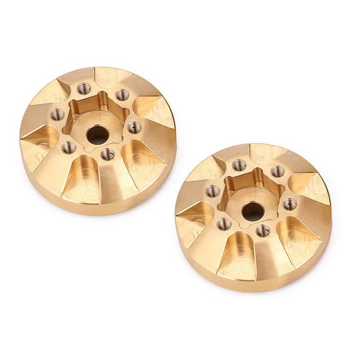 2pcs Brass Wheel Hex Hub top