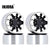 4pcs black rc wheel rims with INJORA logo