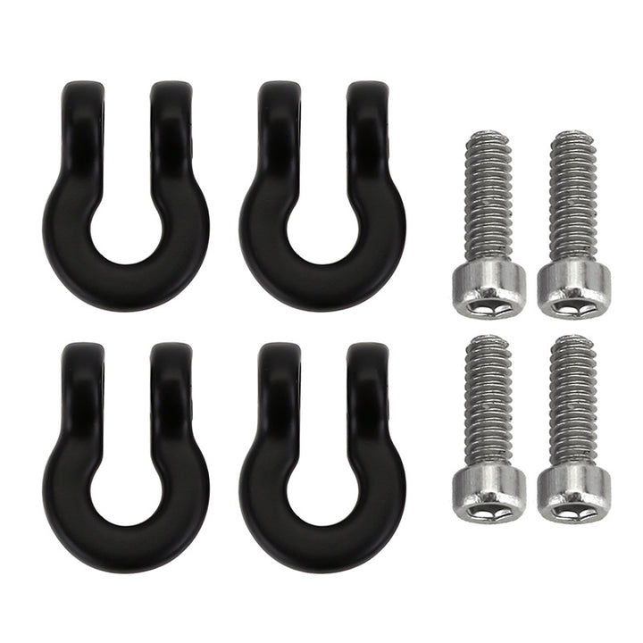 4PCS black SCX24 Metal Bumper D-rings kit