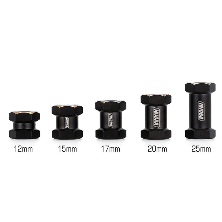 5pcs difference length Black Coating Brass Wheel Hex Extended Adapter