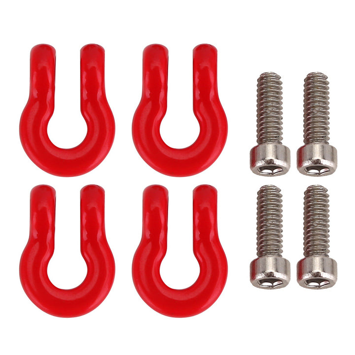 4PCS Red SCX24 Metal Bumper D-rings kit