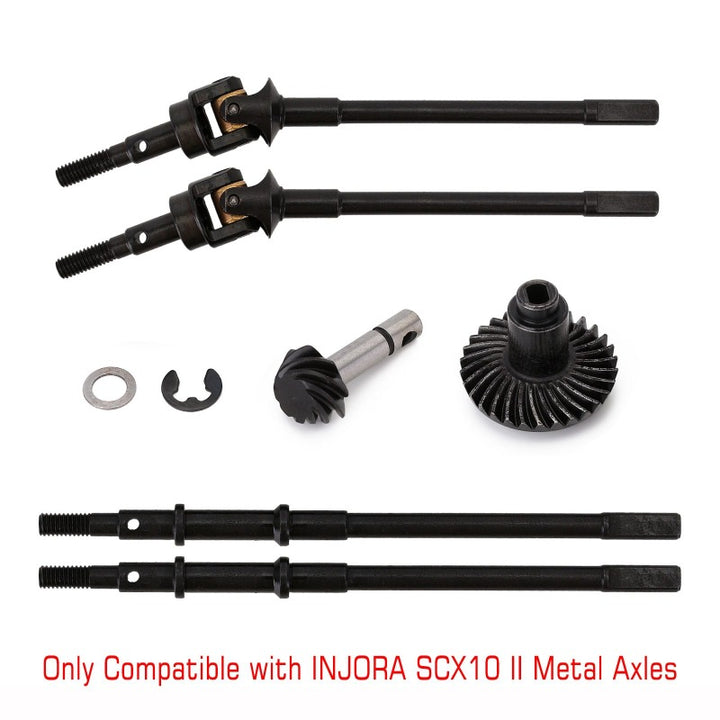 2 front axle Shafts, 2 rear Axle Shafts and Gears