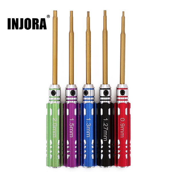 5pcs INJORA Hex Screwdrivers 0.9 1.27 1.3 1.5 2.0mm