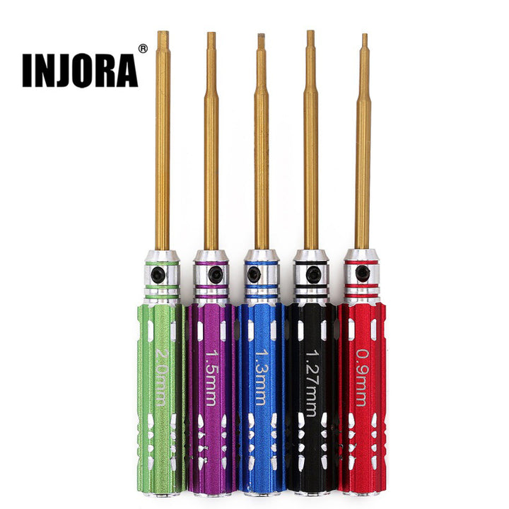 5pcs INJORA Hex Screwdrivers 0.9 1.27 1.3 1.5 2.0mm