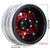 Red scx6 Beadlock Wheel Hub Rim back with size markings